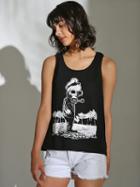 Choies Black Skull Print Tank Top