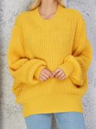 Choies Yellow Cut Out Detail Batwing Sleeve Chic Women Knit Sweater