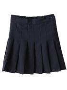 Choies Dark Blue Pleated Mini Skirt