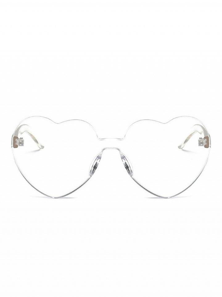 Choies White Heart Frame Sunglasses