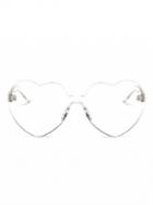 Choies White Heart Frame Sunglasses