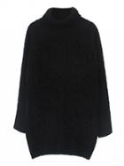 Choies Black High Neck Cable Chunky Knit Sweater
