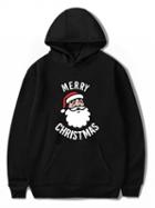 Choies Black Christmas Santa Claus Print Long Sleeve Hoodie