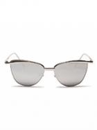 Choies Silver Lens Metal Frame Cat Eye  Sunglasses