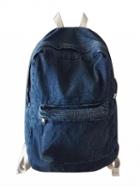 Choies Dark Blue Pocket Front Back To School Denim Backpack