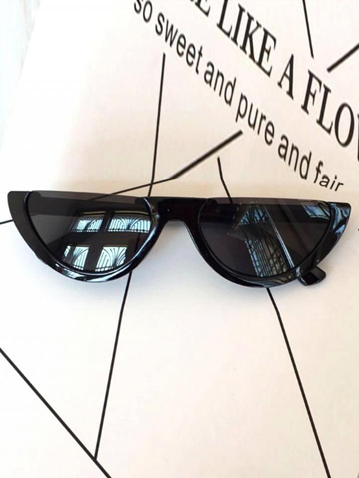 Choies Black Half Frame Punk Sunglasses