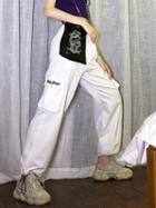 Choies White High Waist Drawstring Detail Pocket Side Chic Women Pants