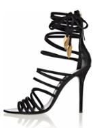 Choies Black Caged Strappy Gladiator Heeled Sandals