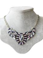 Choies Colorful Rhinestone Chain Necklace