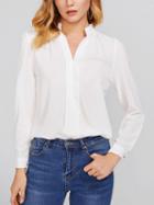 Choies White V-neck Long Sleeve Blouse