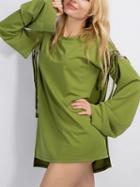 Choies Green Lace Up Sleeve Longline Sweatshirt