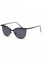Choies Black Lens Metal Frame Cat Eye  Sunglasses