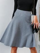 Choies Dark Gray High Waist Full Skirt