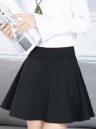 Choies Black High Waist Skater Mini Skirt