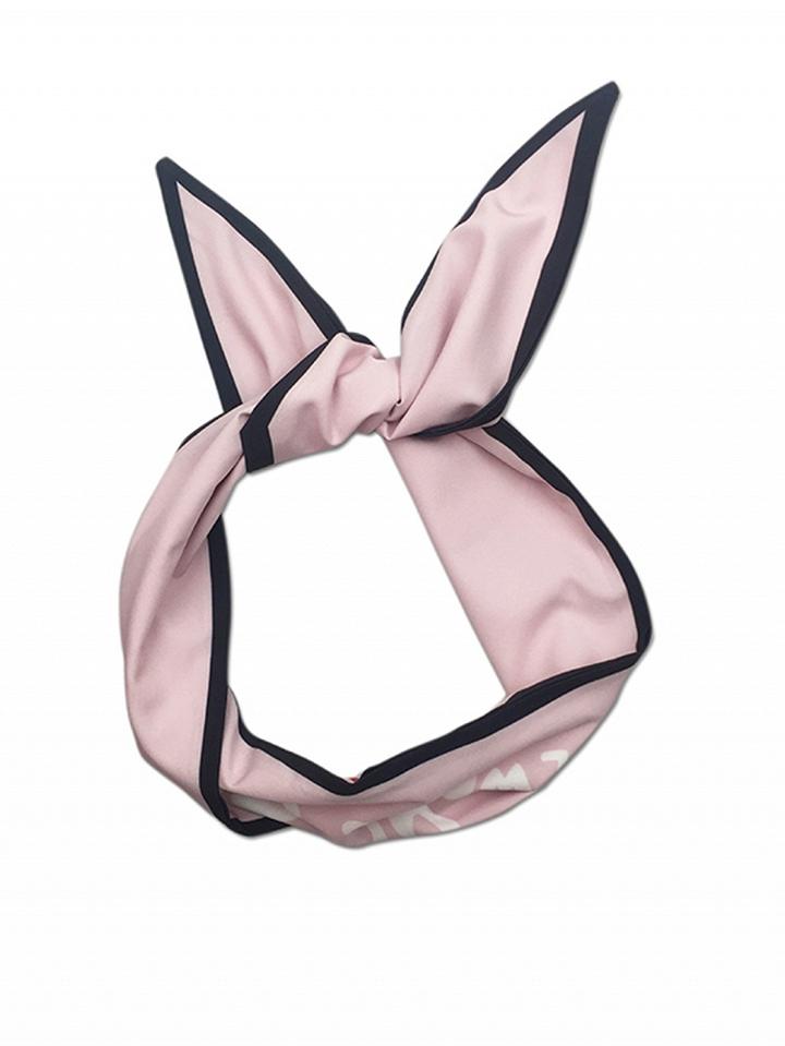 Choies Pink Letter Heart Print Rabbit Ear Vintage Women Headband
