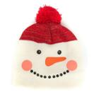 Choies Red Snowman Design Bobble Beanie Hat Of Knitted Set