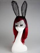 Choies Black Lace Rabbit Ears Headband