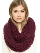 Choies Wine Red Chunky Hand Knitted Snood