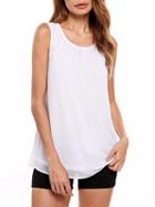 Choies White Sleeveless T-shirt