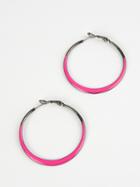 Choies Hot Pink Hoop Earrings