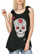 Choies Black Skeleton Print Tank