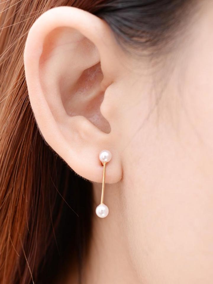 Choies Golden Faux Pearl Embellished Earrings