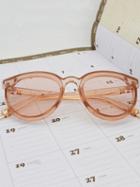 Choies Brown Round Frame Clear Sunglasses