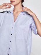 Choies Light Blue Button Placket Long Sleeve Shirt