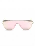 Choies Light Pink Half Frame Double High Bar Sunglasses