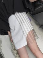 Choies White Copper Chain Geometric Hollowed Out Chic Women Mini Skirt