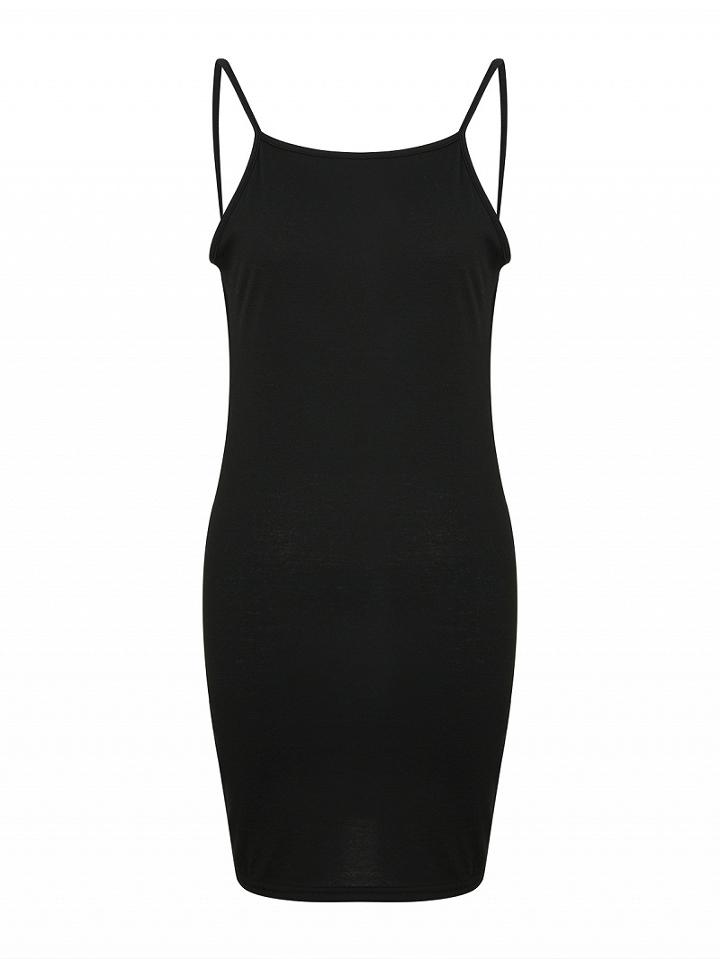 Choies Black Backless Spaghetti Strap Bodycon Mini Dress