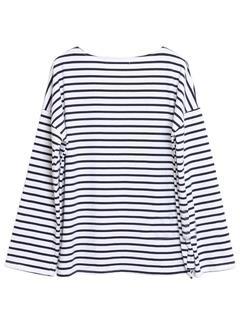 Choies Striped T-shirt With Drop Sleeve