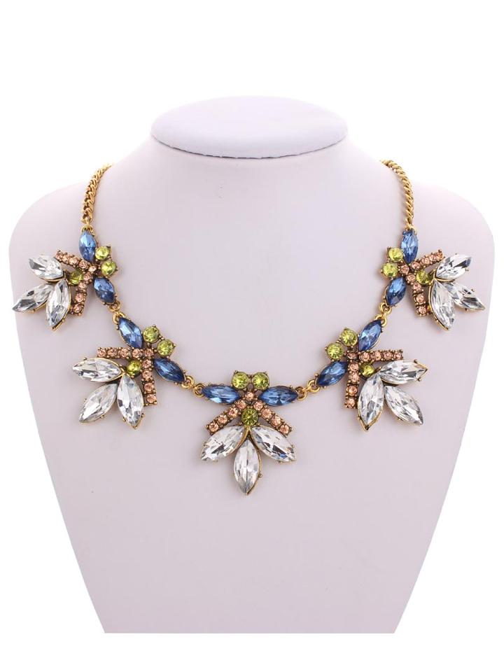 Choies Multicolor Crystal Statement Necklace