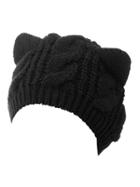 Choies Black Cat Ears Knit Beanie Hat
