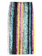 Choies Polychrome Sequin Detail Side Split Skirt