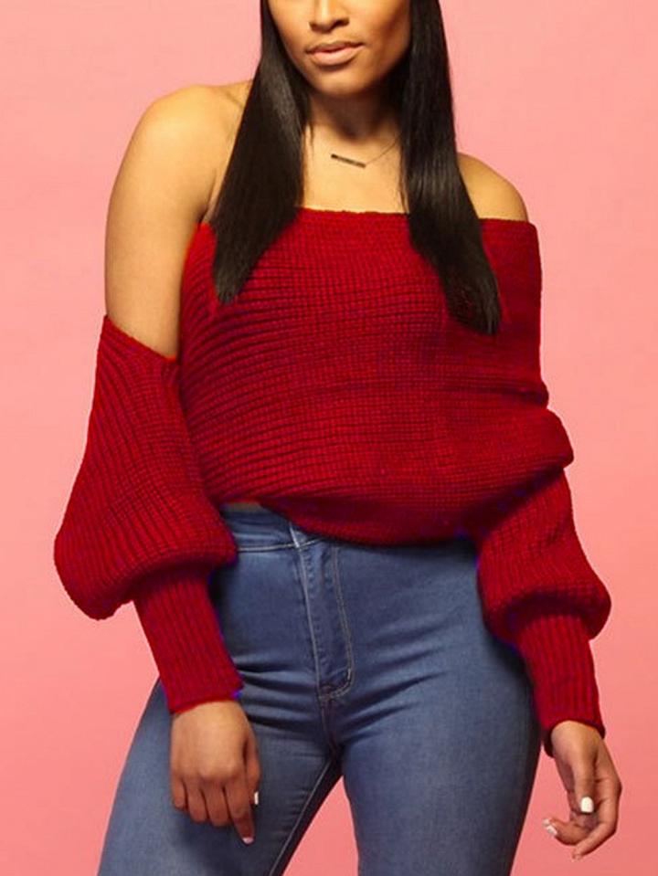 Choies Red Cross Multi-way Knit Sweater