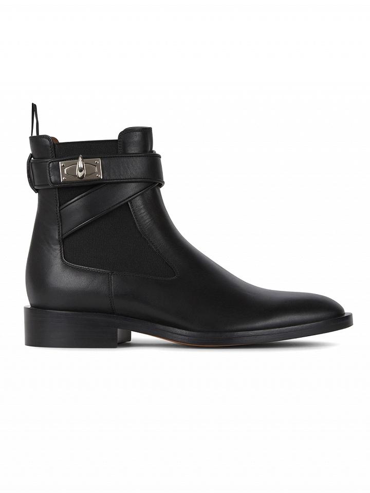 Choies Black Leather Ankle Boots