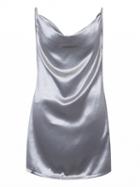 Choies Silver Drape V-neck Cami Dress