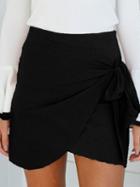 Choies Black Wrap Tie Asymmetric Hem Mini Skirt
