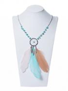 Choies Multicolor Leather Stone Embellished Dreamcatcher Necklace