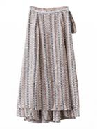 Choies Multicolor High Waist Layered Side Split Wrap Skirt