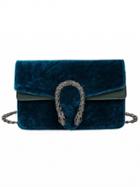 Choies Blue Velvet Cross Body Chain Shoulder Bag