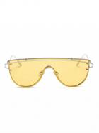 Choies Yellow Half Frame Double High Bar Sunglasses