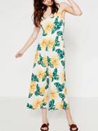 Choies Polychrome Floral Print Twin Strap Detail Jumpsuit