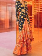 Choies Polychrome Cotton V-neck Floral Print Tie Waist Chic Women Maxi Dress
