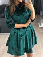 Choies Green Velvet Mini Dress