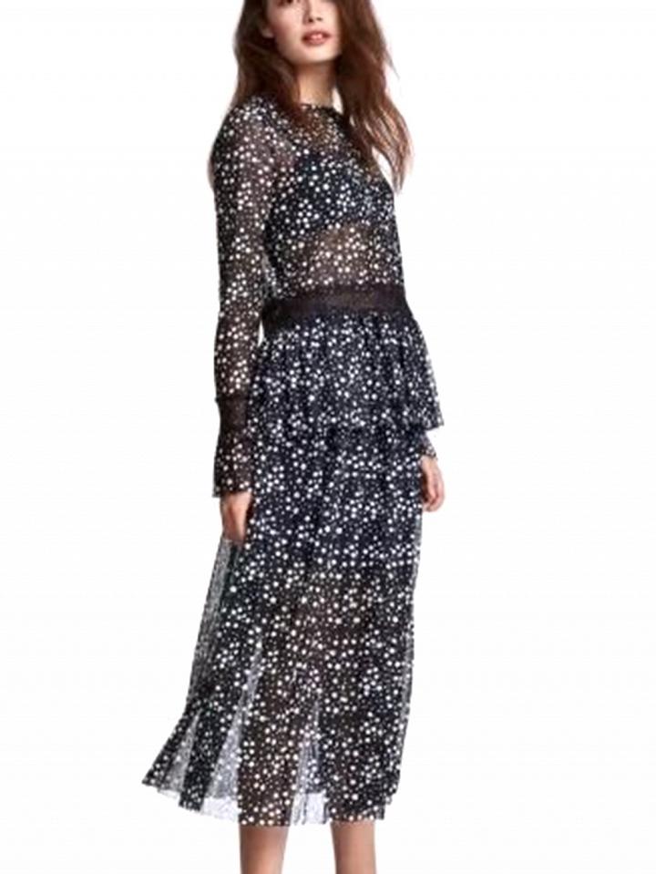 Choies Black High Waist Star Print Skirt