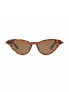 Choies Brown Leopard Print Cat Eye Frame Sunglasses