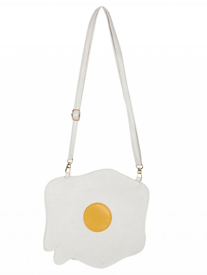Choies White Cute Poached Egg Body Bag
