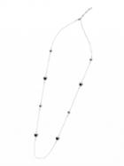 Choies Black Stone Embellished Chain Necklace